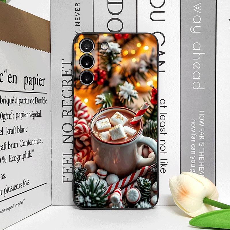 Christmas Decorate Hot Coffe Cup Pattern Phone Case for Honor Huawei 200 Lite 100 400 PRO 80 70 X9 X8 Magic 7 6 Lite 5 Pro Cover