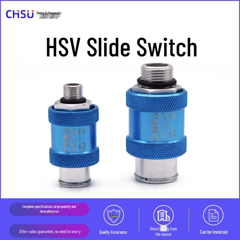 HSV-06/08 Mechanical Slide Valve: Hand-Push Pneumatic Gas Control Component
