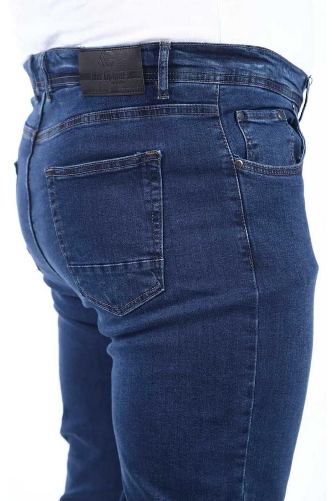 Calça Jeans Masculina Plus Size Plus Size Super Battallus Calça Jeans Masculina Plus Size Lycra Battalus Azul Escuro