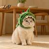 Funny Pet Outfit for Internet Celebrities Cute Dinosaur Hat Cats Soft Plush Cat Headwear Secure Fit Cats with Shark Design Novelty Green Costume 3D