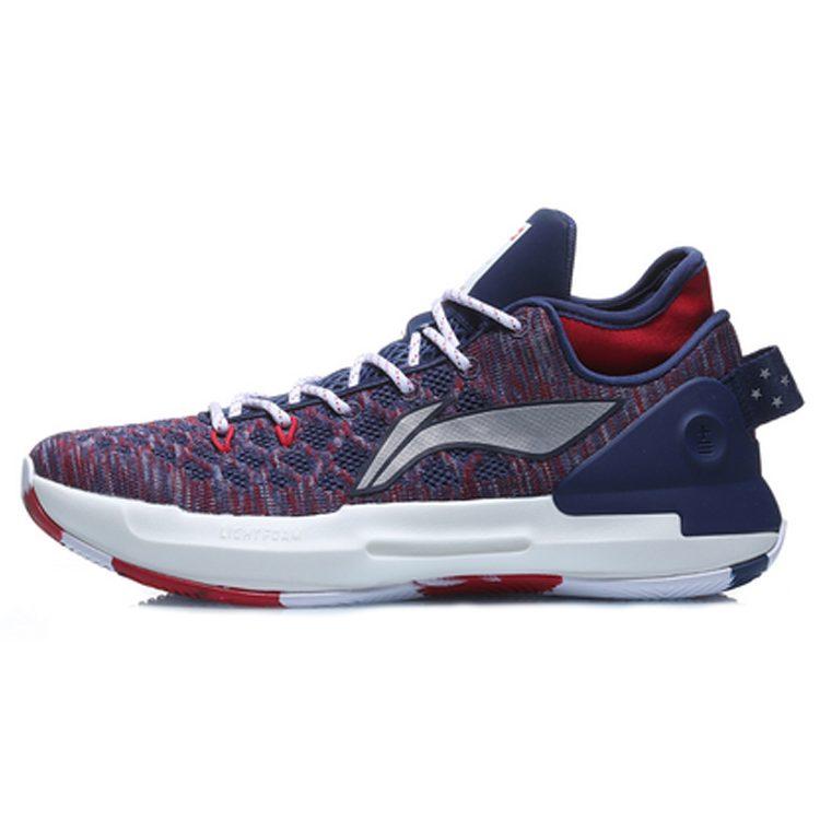 Li Ning YuShuai 13 Cushioning Slip Resistant Abrasion Resistant Low Top Basketball Shoes Men's Navy ABAP095-3