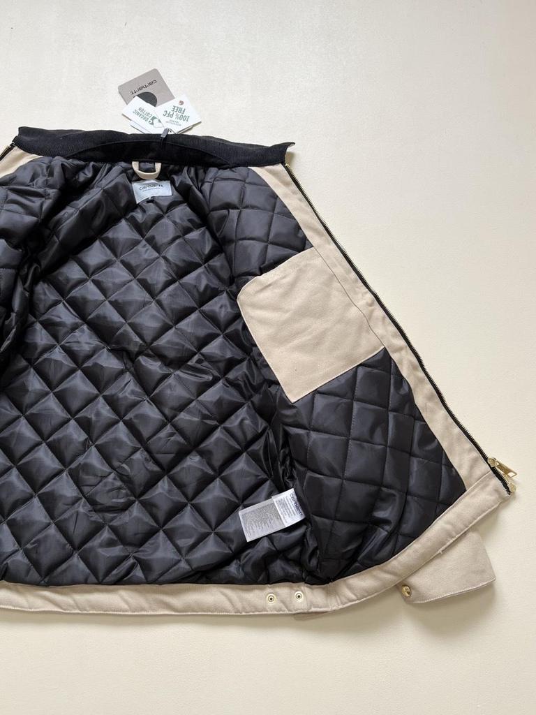 US High Street Carhartt Canvas Arbeitsjacke: Schwere Unisex Freizeit-Jacke mit Kragen für Frühling, Herbst, Winter