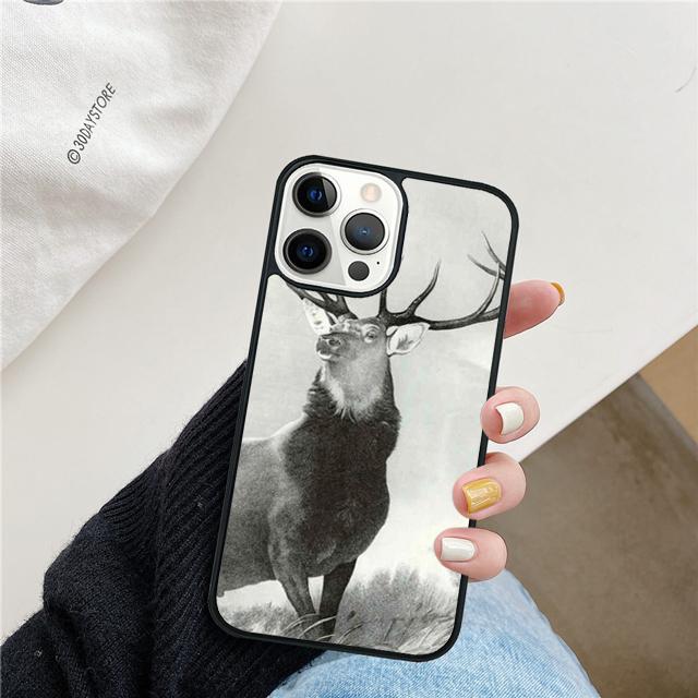 Beautiful Nature Wild Reindeer Moose Stag Phone Case Cover For iPhone 17 Air 15 16 14 13 12 Pro Max 11 Pro Max Plus