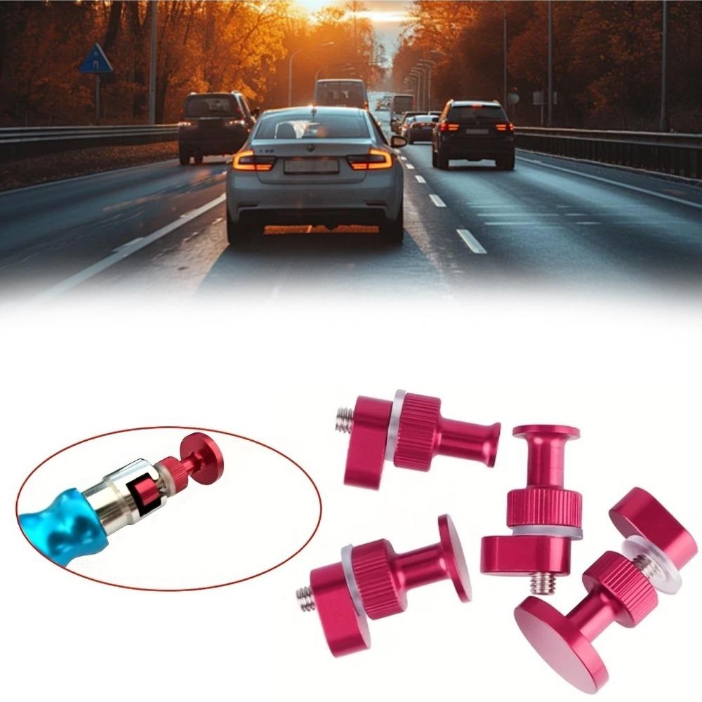 4Pcs Car Dent Repair Tool Puller Leveling Aluminum Alloy Round Gasket Puller Accessories Hail Pit Dent Small Pit Repair Reuse