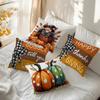 Thanksgiving Turkey Pumpkin Pillowcase Cushion 100% Polyester 45X45Cm Throw Pillow Cover Sofa Chair Bed Cushion Cover Pillowslip