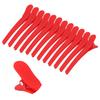 12Pcs NonSlip Hair Styling Clips Plastic Duckbill Hair Clip Hairdressing Hair Barrettes Red