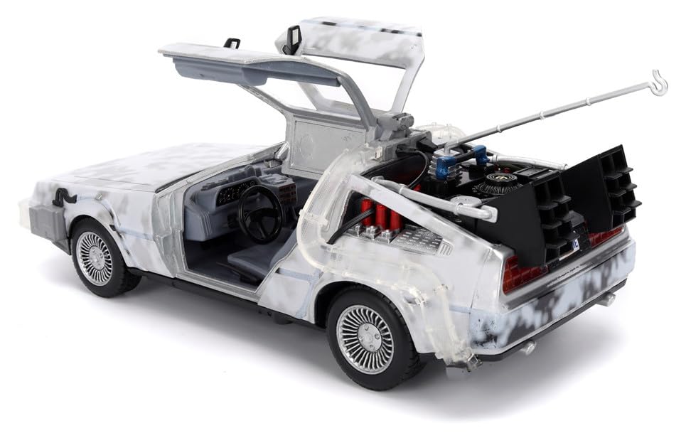 Kyosho Jada Toys Hollywood Rides Serie Ritorno al Futuro Scala Ritorno al Futuro I Macchina del Tempo Versione Congelata con Figura Completa JADA36145 1/24