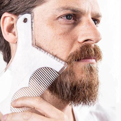 4Pcs/Set Men Beard Shaper Comb Tool Beard Lineup Guide Professional Facial Hair