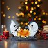 Ghost Campfire Statues Halloween Desktop Ghost Campfire Statue 3D Printed Cute Ghost Ornaments Statues Halloween decoration