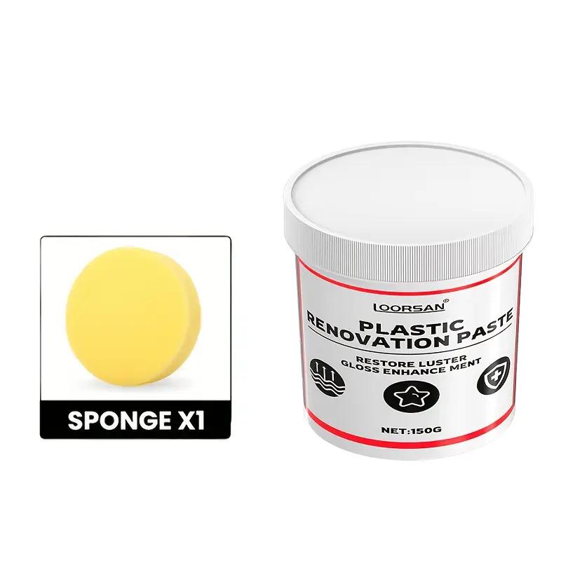 Car Plastic Polish Wax, Plastic Renewal Cream,Can Repair Car Interiors,Tires,and Exterior Plastic Parts Renovation,Repair Effect