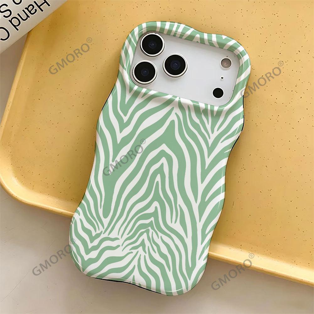 Dopamine contrasting color zebra pattern mobile phone case apple 11promax explosion wave film 2-in-1 ip11