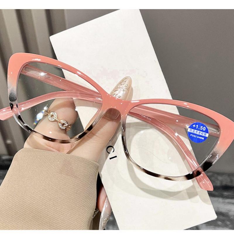 New Fashionable Cat Eye Reading Glasses for Elderly Anti Blue Light HD Lenses Stylish Eyewear