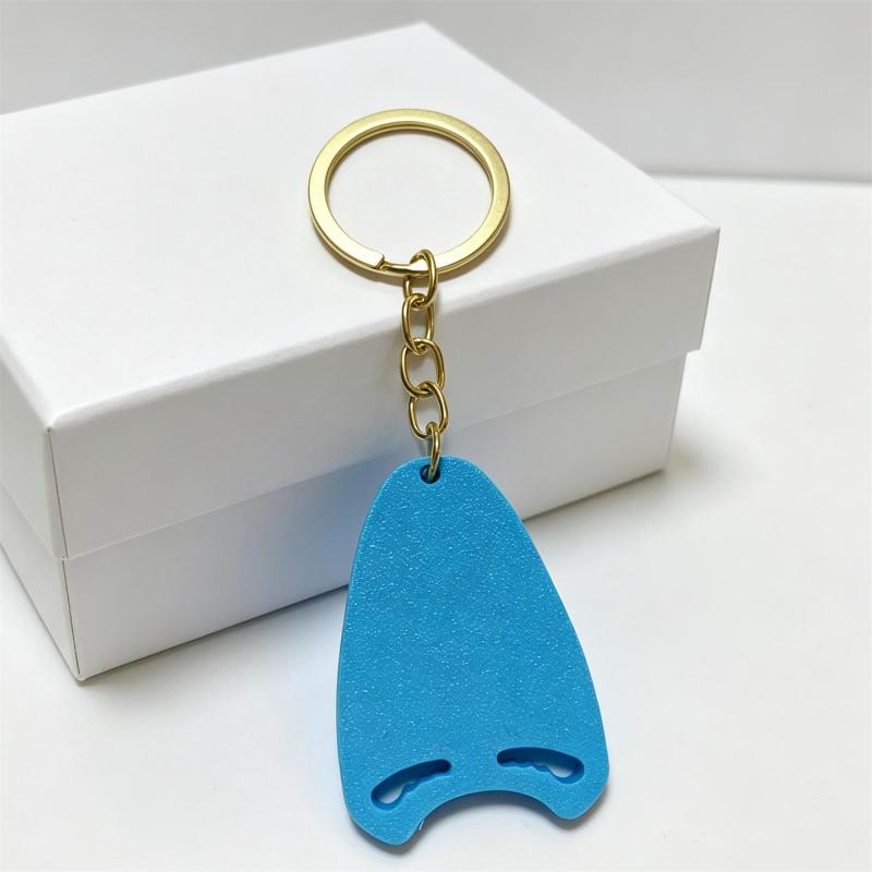 Swimming Girl Cute Handmade Keychain Blue Pool Board Pendant Lovely Summer Decor for Backpack Luggage Accessory