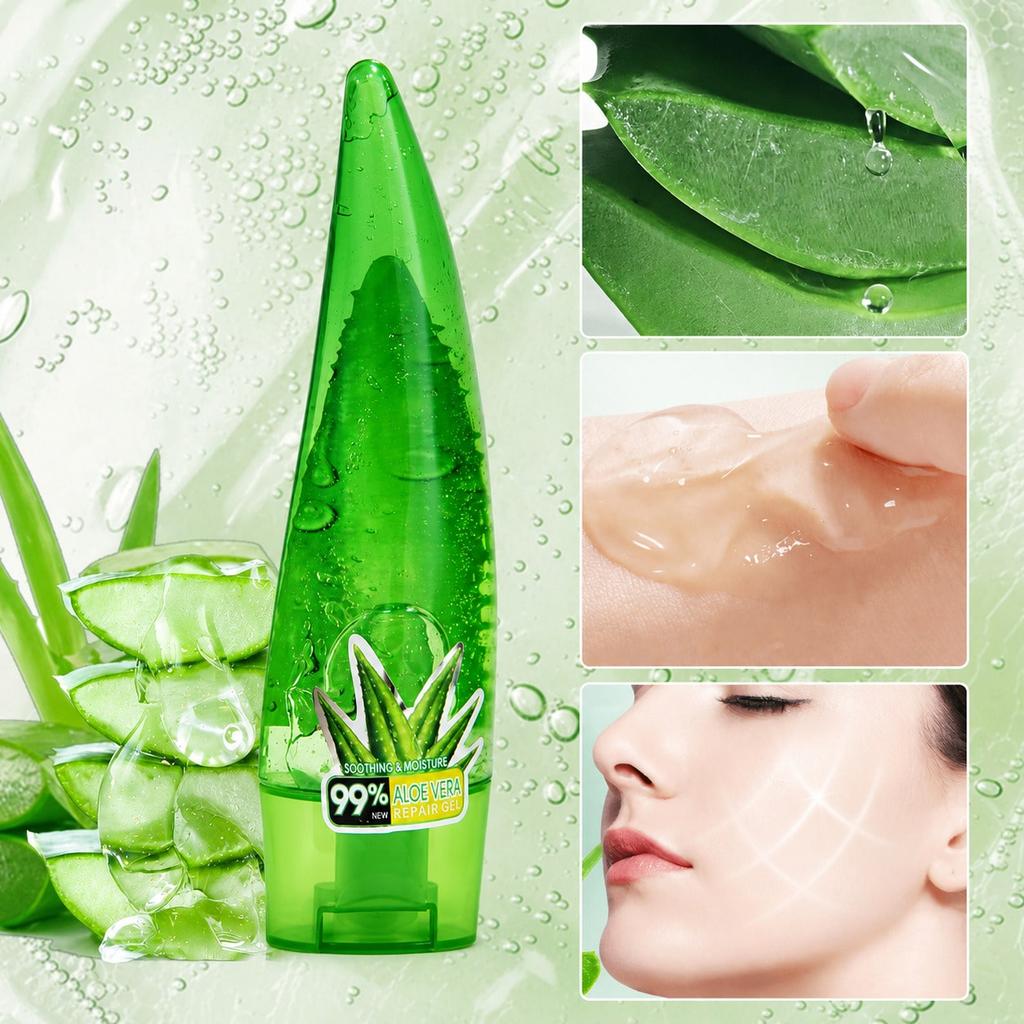 1pc Aloe Vera Gel Facial Cleanser, Daily Skincare Hydrating Face Wash, Gentle Moisturizing Gel Formu