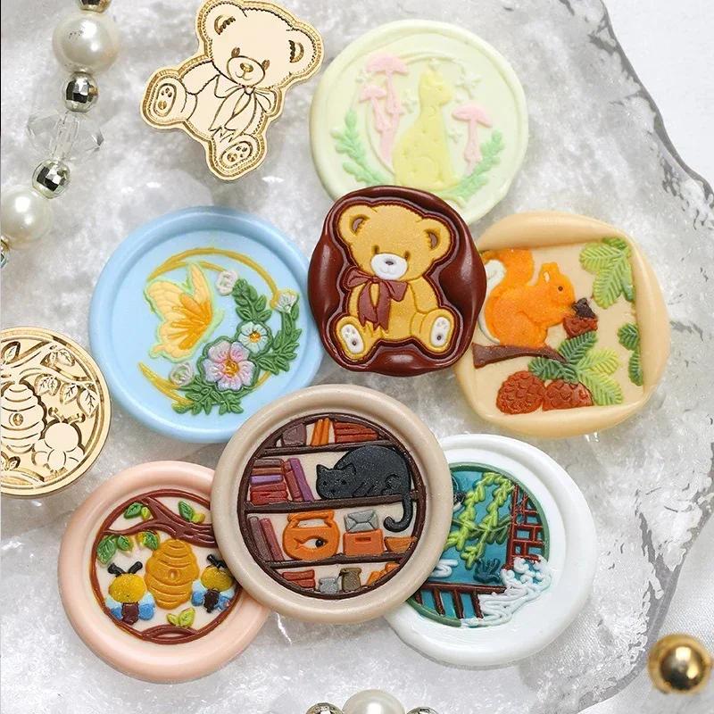 sealing stamp head  Animals Engraved Brass Seal stamp DIY scrapbooking Party gift invitation letter craft supplies ZT0136