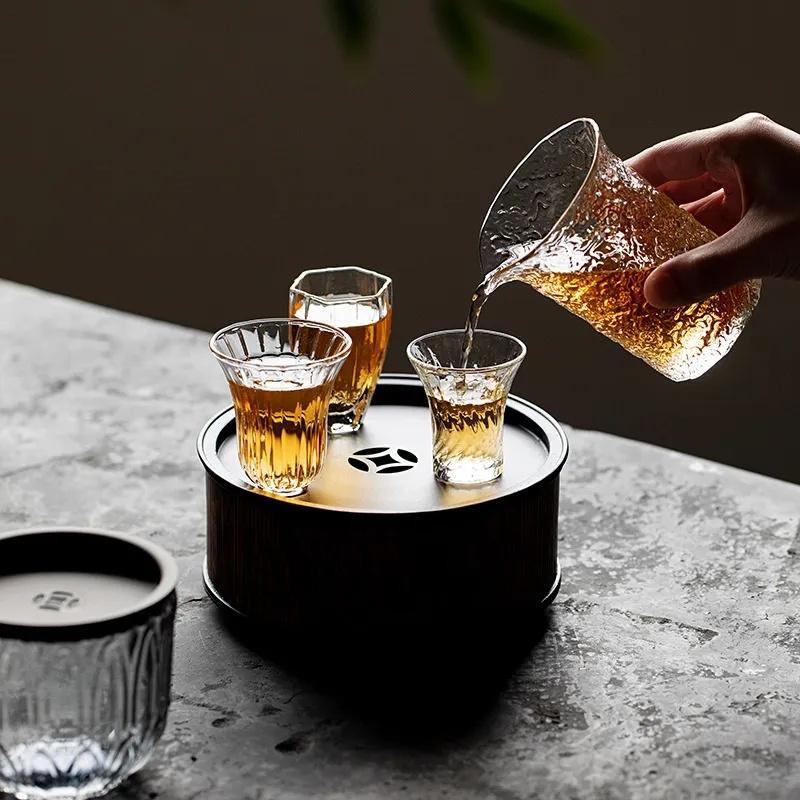 2pcs/Lot 30ml Heat resistant Small Glass Teacup Master Cup Single Cup Japanese Kungfu Tea Set Tea Cup Sake Mug