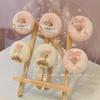 Acrylic Donut and Dessert Display Stand for Weddings - Wood Stand for Table Decor and Ice Cream Cone Holder.