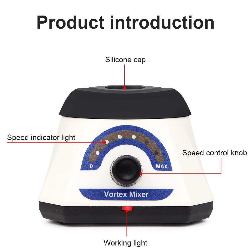 Mezclador de vórtice pequeño de 3500 rpm VM1 Mezclador centrífugo para tubos de ensayo pequeños VM1S Mezclador de velocidad infinitamente variable