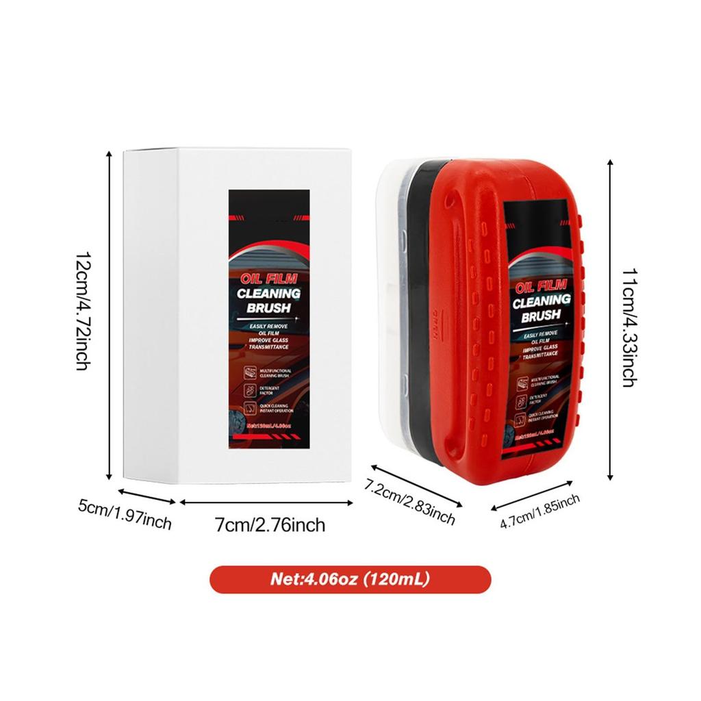 120ml Car Windshield , Waterproof Glass Film Cleaning Brush, Automotive Glass Cleaning Board,