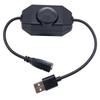USB DC 5V Stepless Manual Knob Touch LED Dimmer Switch for 5050 2838 Strip Light 1 Channel Brightness Adjustment Controller