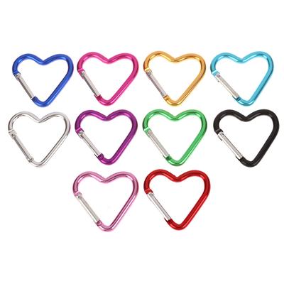 1ks karabina z hliníkové slitiny ve tvaru srdce klips na přívěsek na klíče Outdoorový přívěsek na klíče háček na zavěšení láhve na vodu cestovní příslušenství