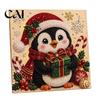 Beginner Friendly Faux Pearl Art Kit Xmas Painting Kit, Christmas 3D DIY Creative Winter Activities Holiday Craft Project for Adults, Festive