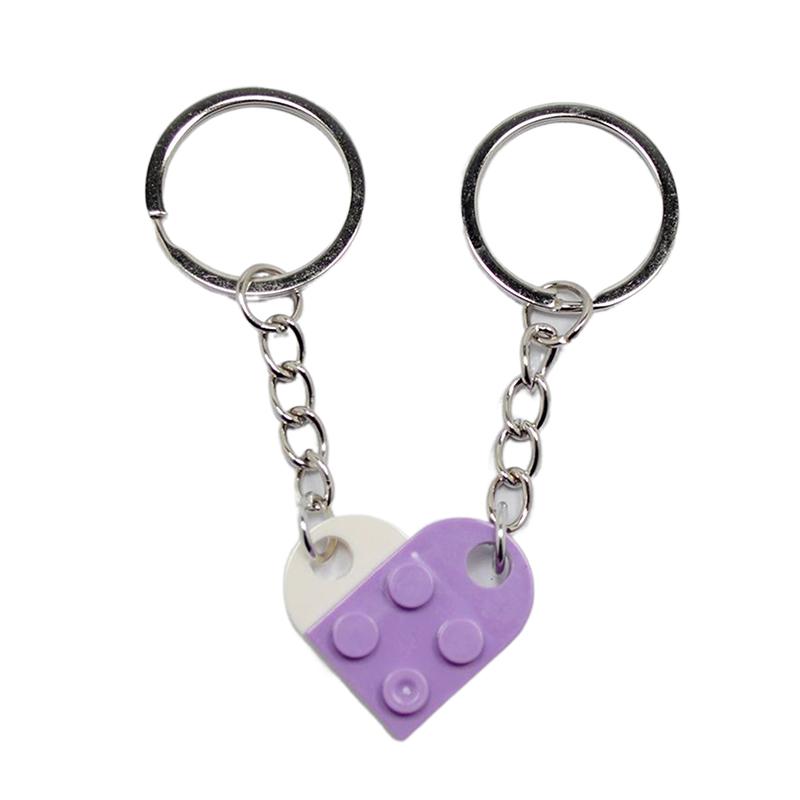 

Милые брелки для ключей в форме сердца любви для пар, женщин, разделяемая любовь, тепло фиолетовый