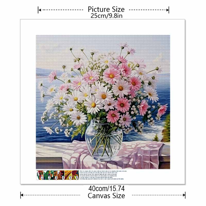 New Arrival 5D DIY Full Circle Diamond Painting "Bouquet" Embroidery Cross Stitch Home Decor Gift