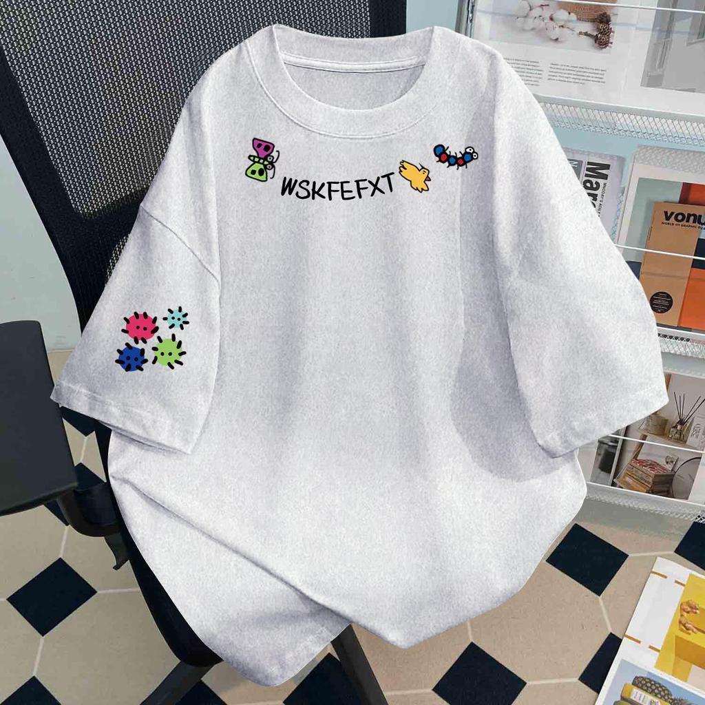 Unisex Harajuku T-Shirt aus reiner Baumwolle mit kurzen Ärmeln, einzigartiger lustiger Aufdruck, neues Sommer-Oberteil mit Rundhalsausschnitt