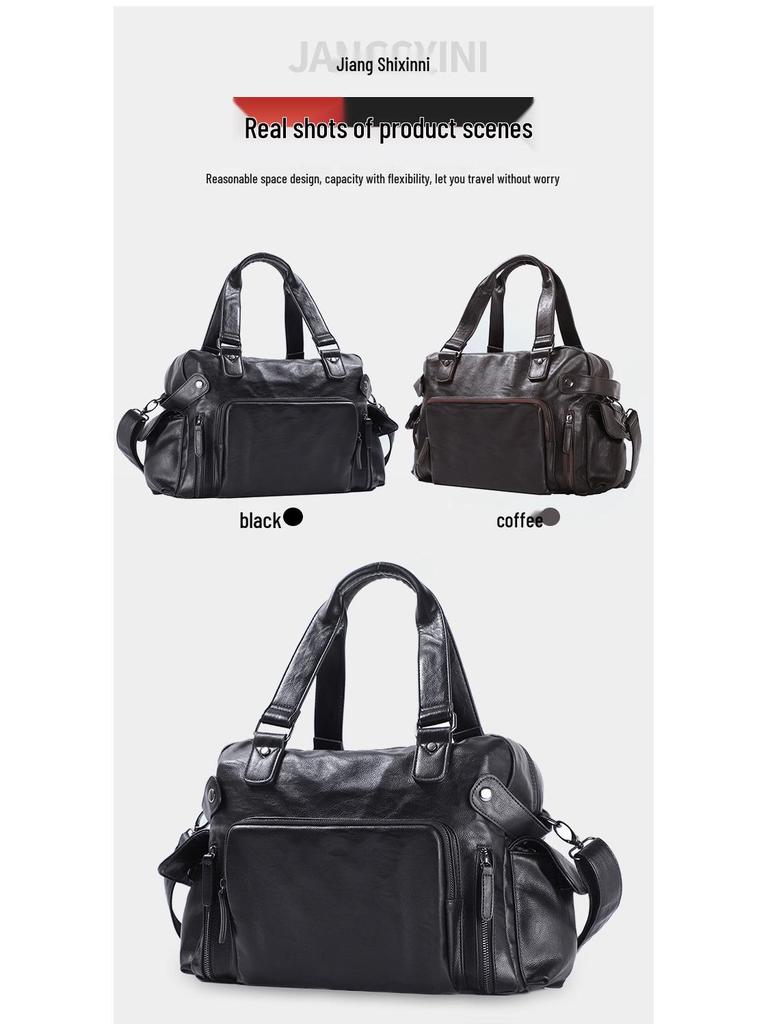 2023 Men's Leather Crossbody Shoulder Bag - Business & Casual Travel Handbag