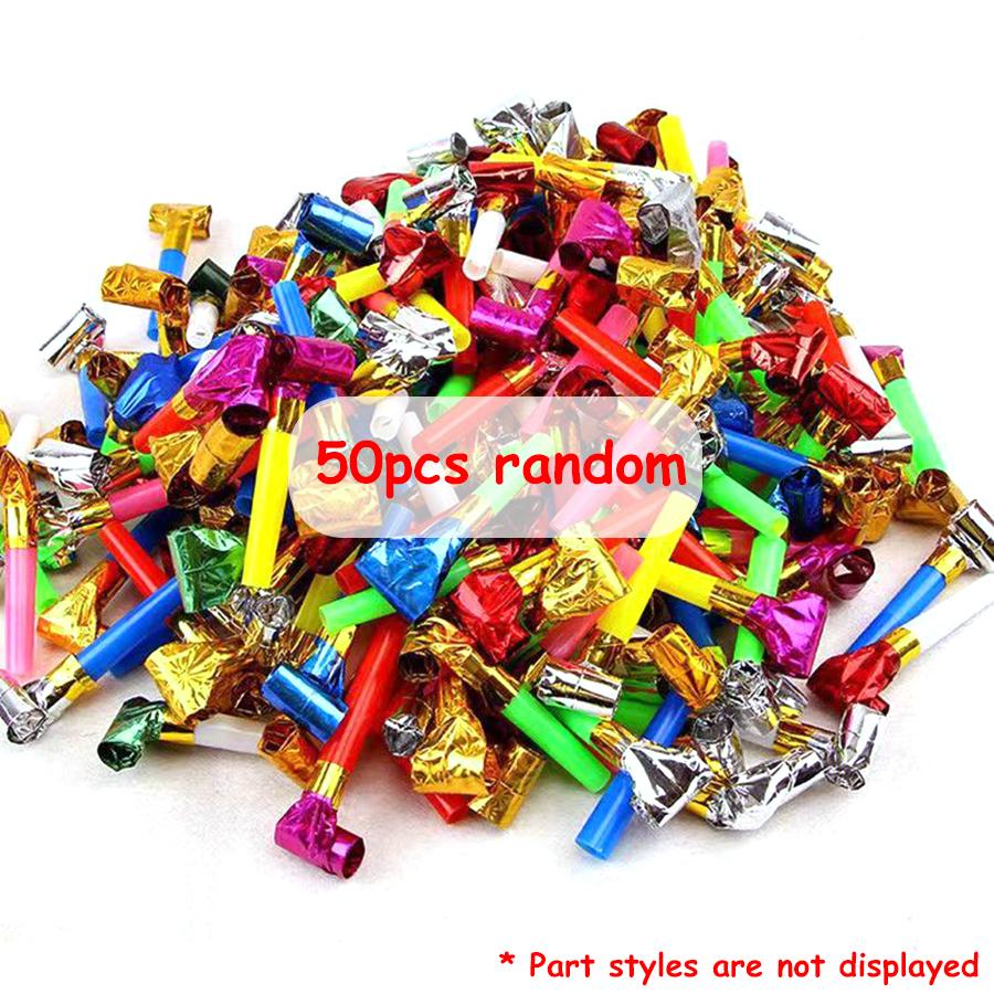 20-100pcs Long Nosed Whistle Creative Party Sounding Atmosphere Making Props Plastic Party Blowers Fun Whistles for Celebration