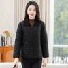 Thin and warm small cotton-padded clothes women's lapel fashion temperament mother's cotton-padded clothes, the elderly women's cotton-padded jackets