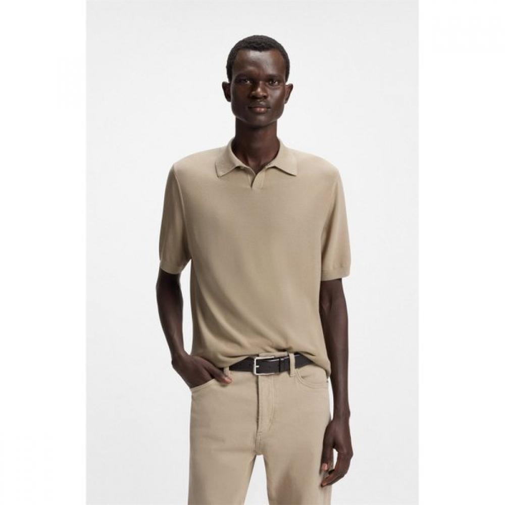

Boss Regular Fit Natural Stretch Merino Wool Knit Polo Dark Beige 50543220255 XL