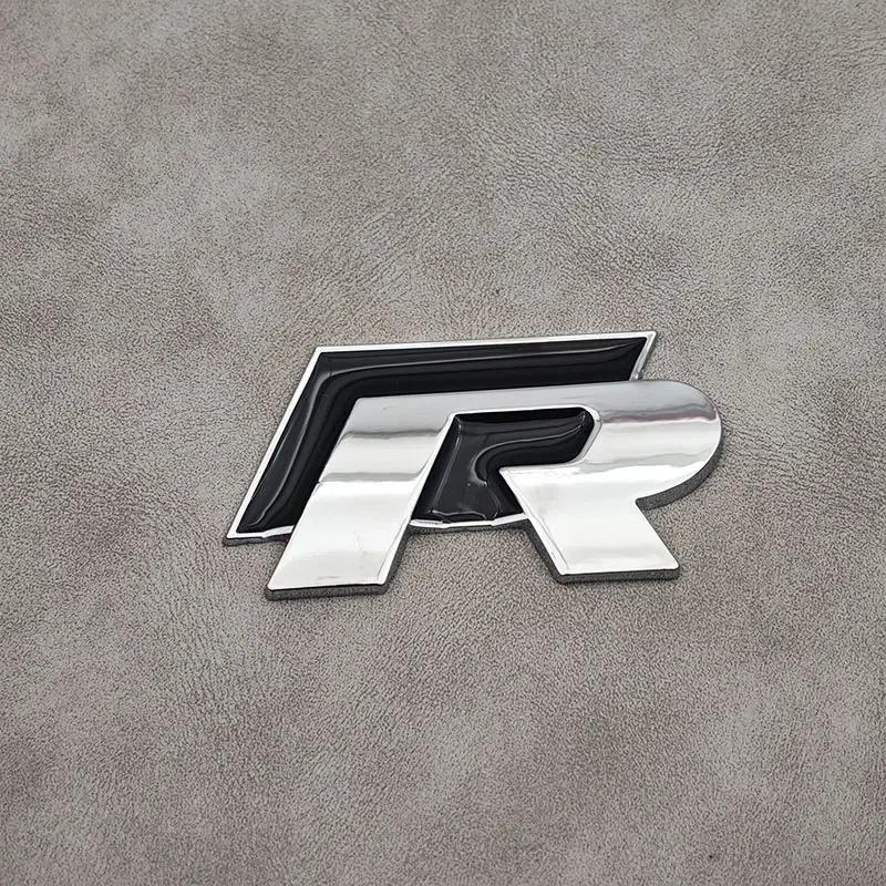 3D Metal R JK54 Line R Logo Front Grill Emblem Car Rear Trunk Sticker For Volkswagen VW R Line Golf 4 5 6 7 Touran Polo Accessories