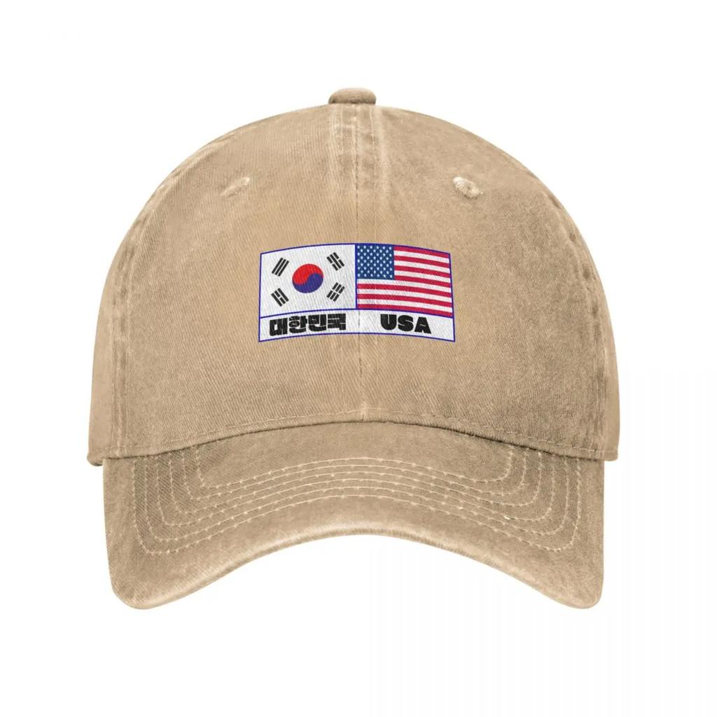 South Korea flag USA flag Baseball Cap derby hat Funny hats Wild Ball Hat Military Tactical Cap Hats Women Unisexs