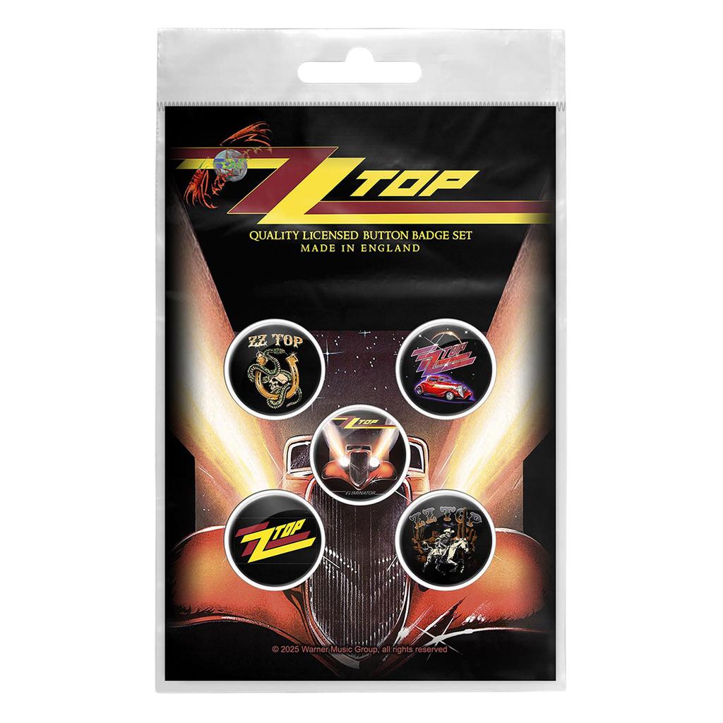 ZZ Top Eliminator Button Badge (Pack of 5)