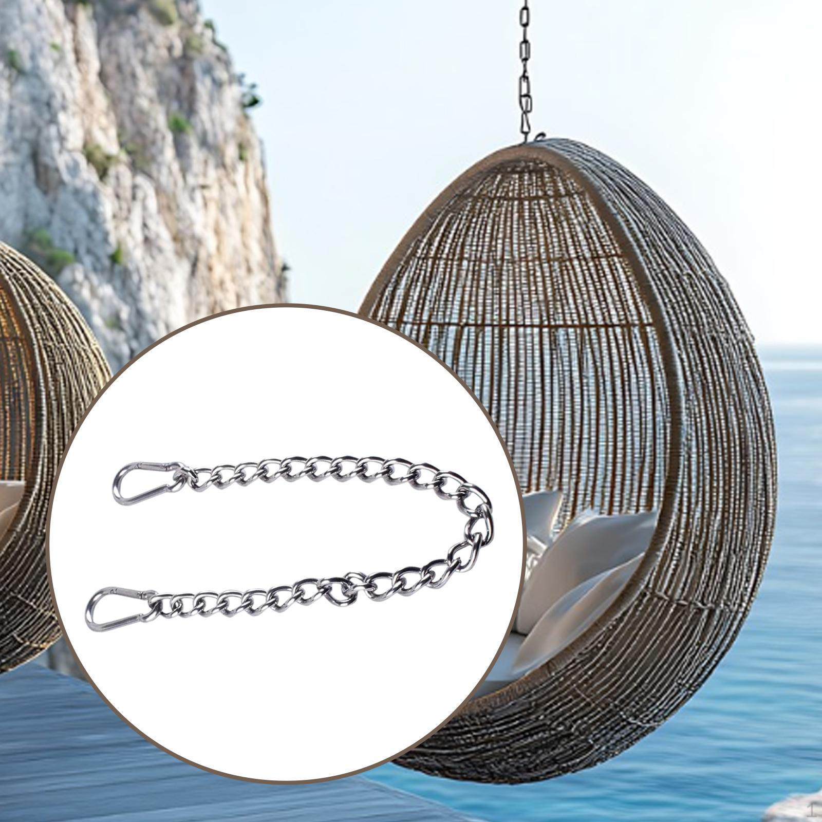 Chain for Hanging Chair with Adjustable Connectors, Stainless Steel Porch Swing and Punching Bag