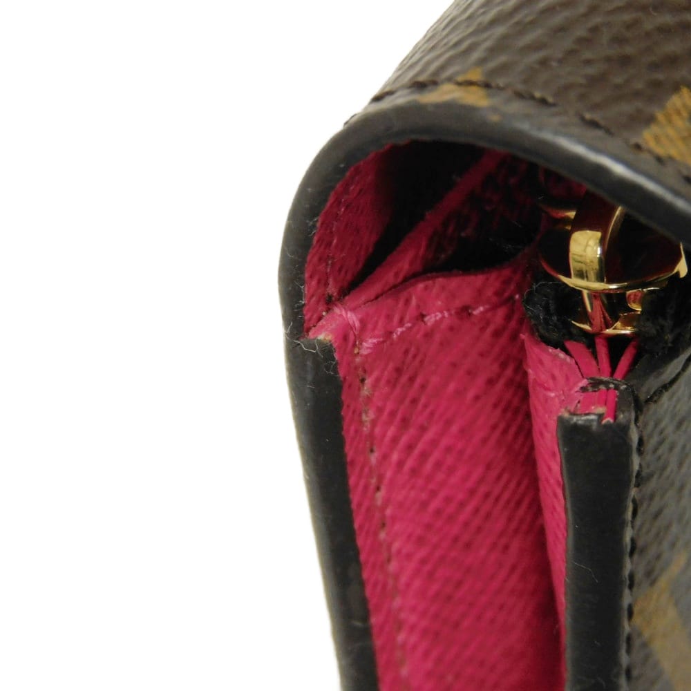 Used 12564 Porto Monnaie Rosalie M41939 7941 LV logo flower old model card case coin purse monogram fuchsia ladies from