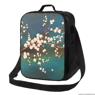 Sac à déjeuner isotherme motif fleurs de cerisier du Japon Sakura pour femme, motif floral, glacière thermique, fourre-tout pour le bureau, les pique-niques et les voyages