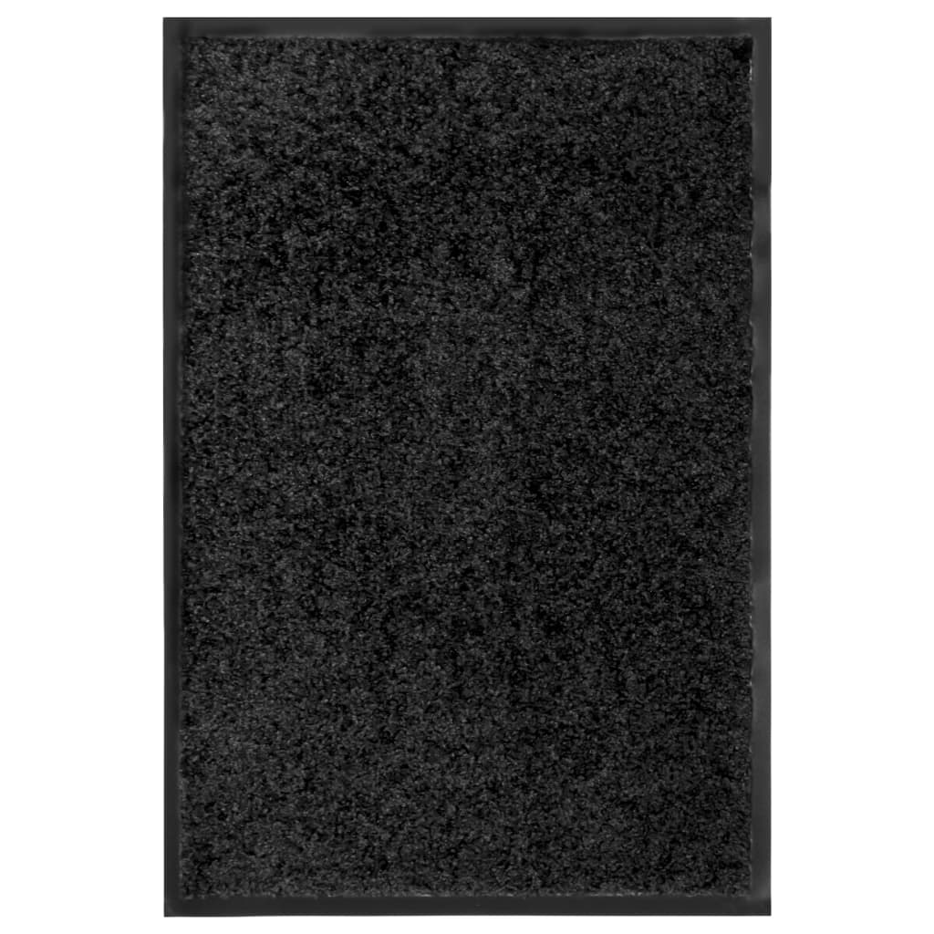 Washable Doormat Black 40 X 60 Cm