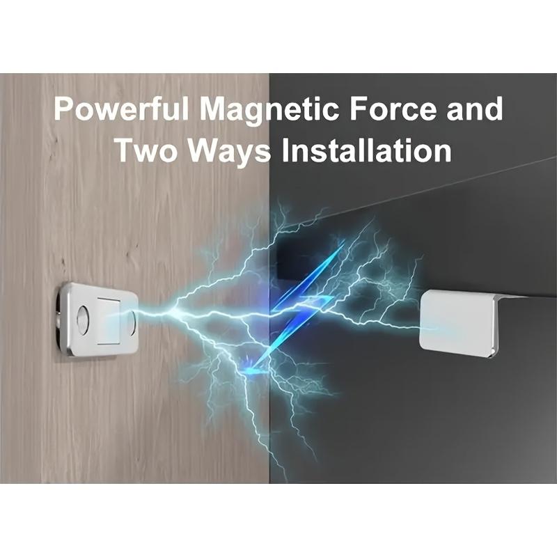 1/2pairs L-Shaped Drawer Magnets, Adhesive Magnetic Seals for Cabinet Doors, Suitable for Kitchen And Wardrobe Doors Door Closer