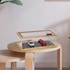 cxiiuui 1/43 Scale Miniature Car Storage Display Case, Car Model Wooden Storage Case with Parking Lot and Clear Acrylic Cover, Holds 5 Cars