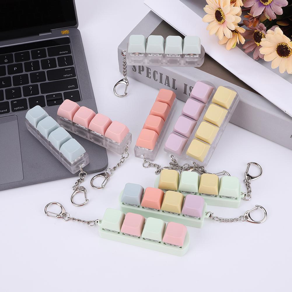 Keyboard Key  4 Keys Keyboard Keychain  Finger Keyboard Caps  Keyboard Clicker  for Adult Gifts To Relief Pass Time