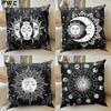 Mandala Throw Pillows White Black Sun And Moon Cushion Cover Throw Pillow Cases Sofa Cushion Cover Tarot Pillowcase Home Decor