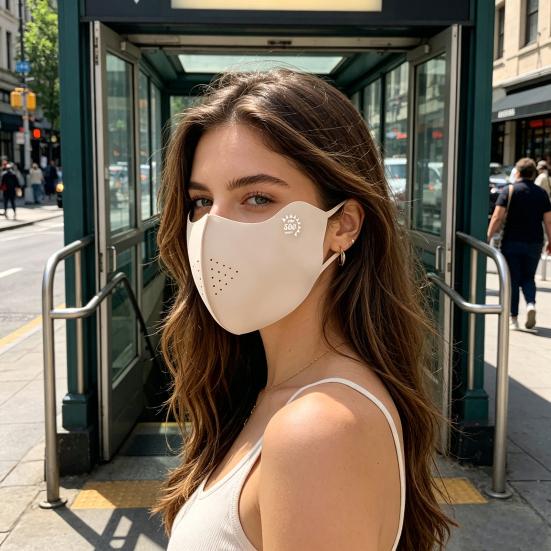 Outdoor Sunscreen Face Guard Breathable Ice Silk Seamless Face Guard