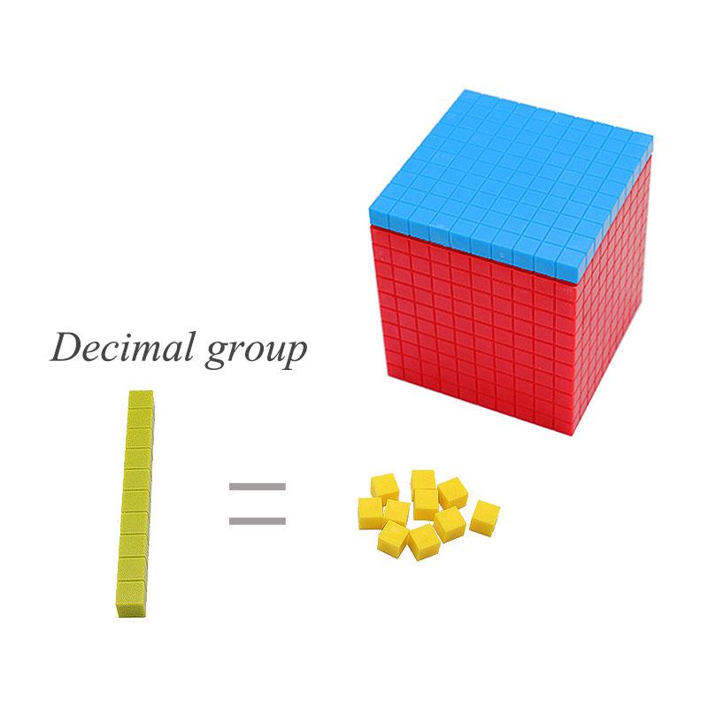 Decimal Group Mathematics Cube Educational Toy Teaching Aids Learning Decimal Group Early Education Teaching Aids Toy