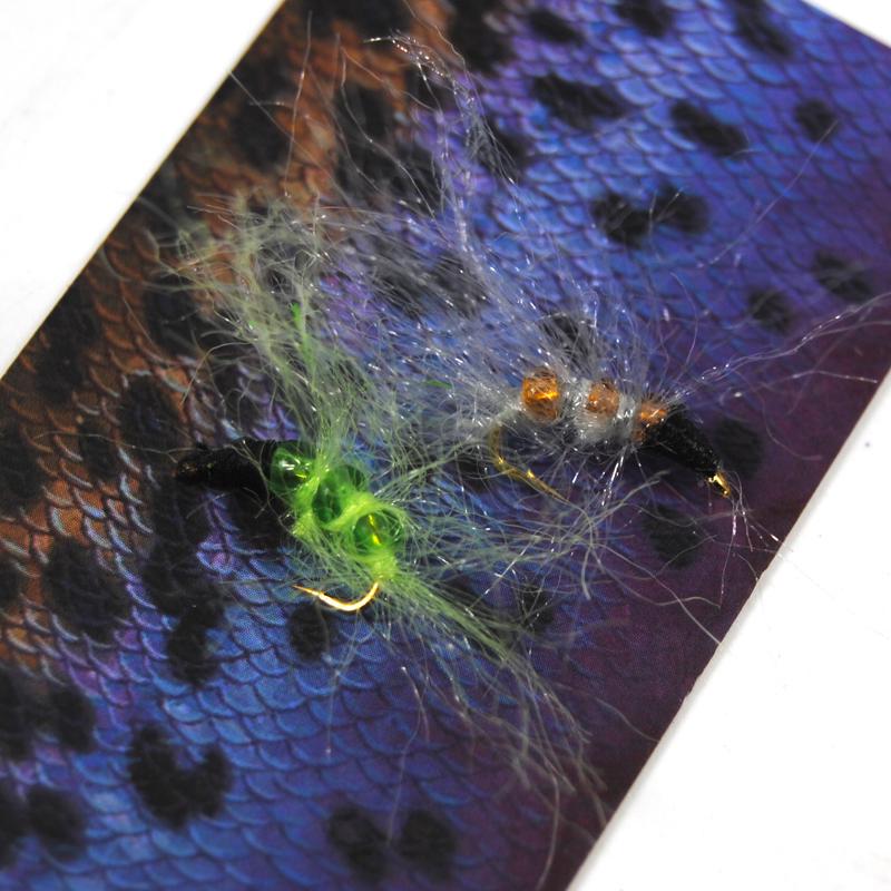 Szklany koralik Chruścik Larwa Pupa Nimfa Muchy Przynęty na pstrągi Rozmiar 14 Kolor zielony i pomarańczowy