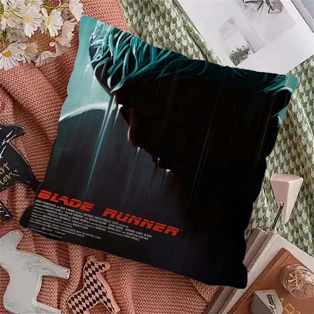 Retro Movie Blade Runner Classic Sci-fi Film Pillow Cushion Cover Pillowcase Living Room Sofa Home Decor Customized 12x12Inch