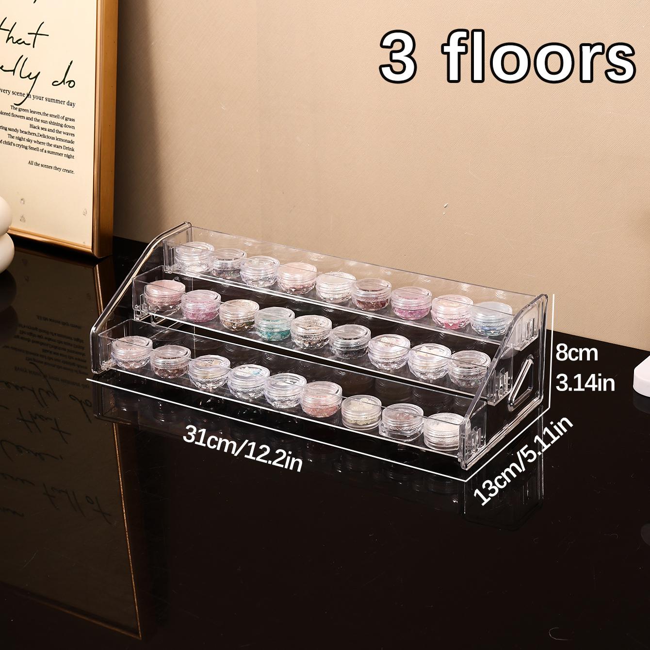

1pc transparent vertical buckle nail polish display stand stepped acrylic perfume lipstick nail polish gel nail polish finisher