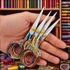Vintage style stainless steel sewing scissors Precision sharp blades for fabric, thread, embroidery and cutting, metalworking, plum scissors.